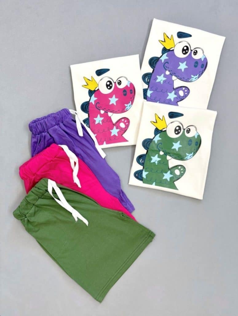 ست تیشرت شورتک دایناسور