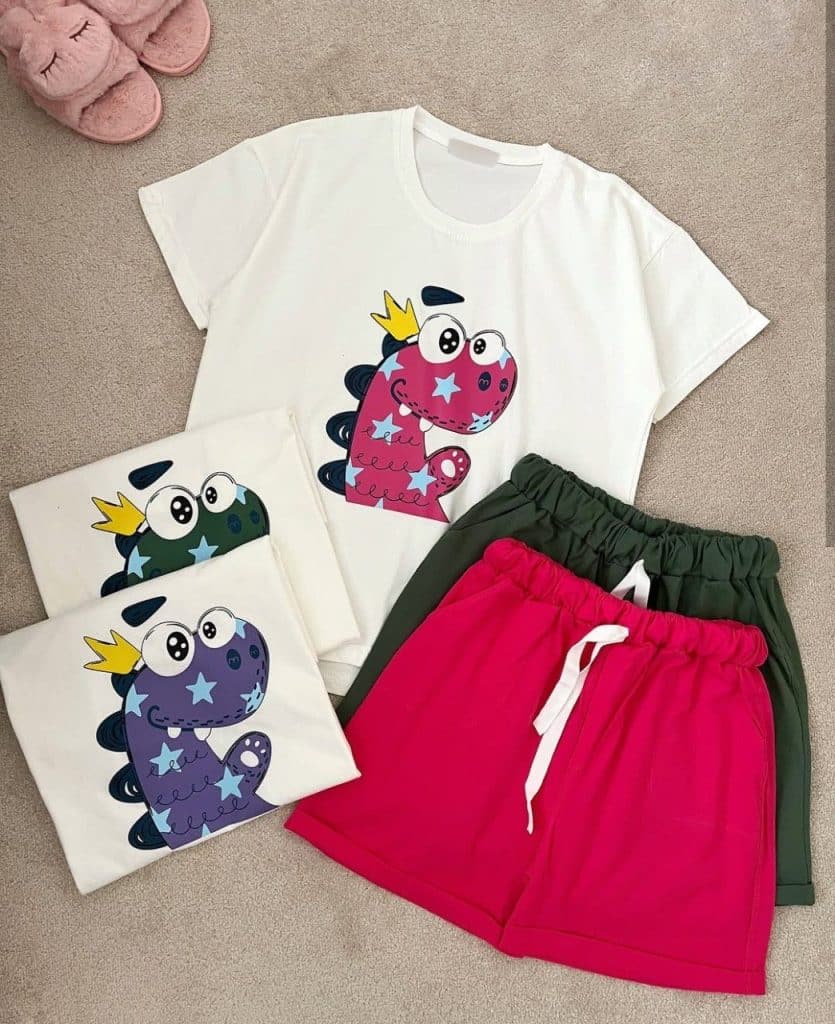 ست تیشرت شورتک دایناسور