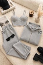 ست هودی کاپ و شلوار دورس کرکی